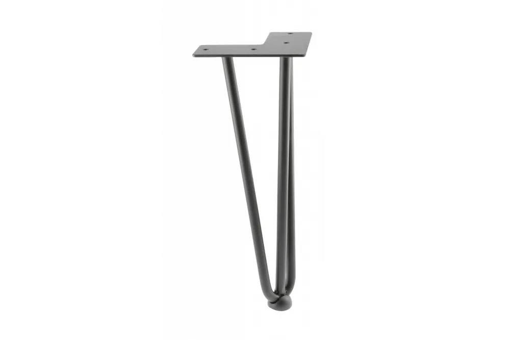 Hårnål ARTO-ben med fot, 3 stänger, 12 x 304 mm, svart 1208963527 - Uppsättning av 2 Endast idag