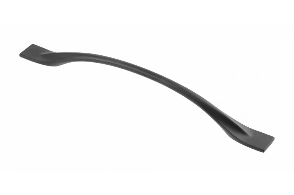 Billigare Zamak handtag FLOW C = 192 mm svart matt 1208966038 - Uppsättning av 3