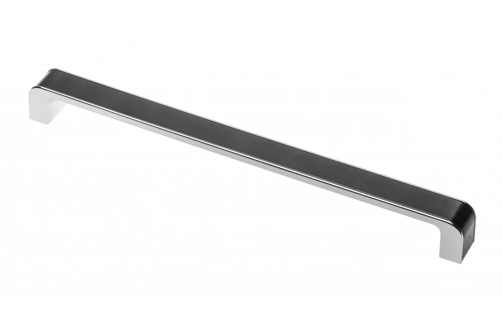 Zamak handtag MONA C=256 mm krom/svart 1208966133 - Uppsättning av 2 Snabb leverans