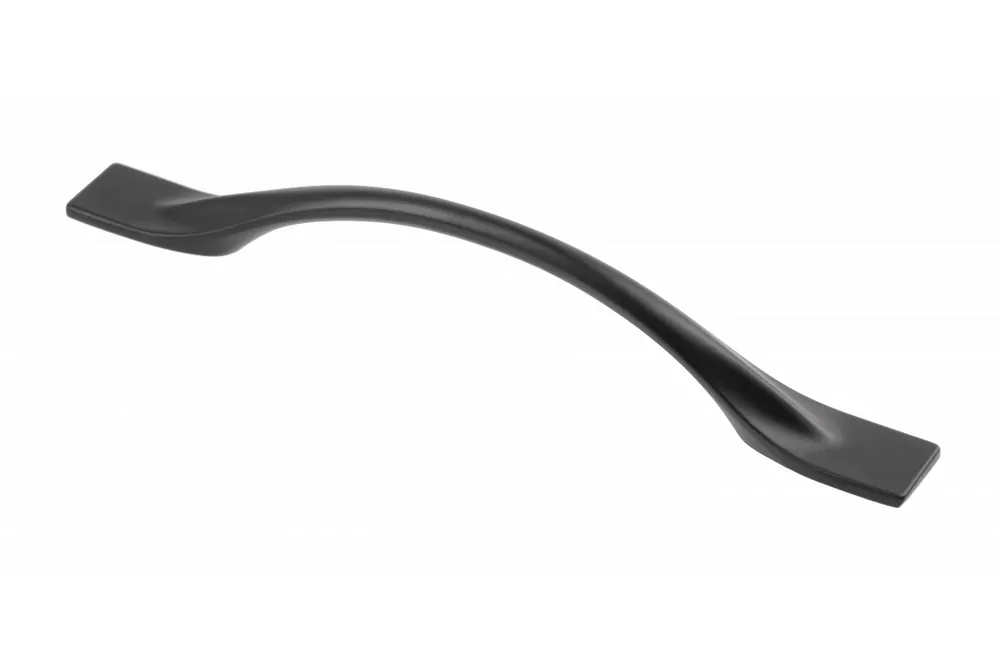 Zamak handtag FLOW C = 128 mm svart matt 1208966035 - Uppsättning av 4 Säker betalning