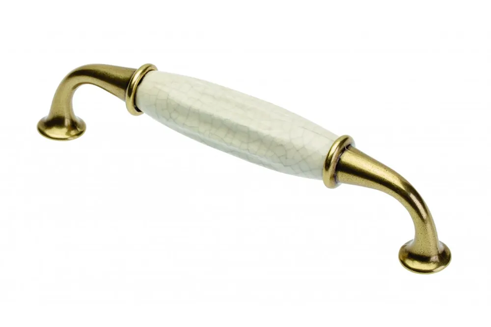 Zamak handtag ALATRI C=128mm antik mässing 1208965860 - Uppsättning av 5 Begränsad tid
