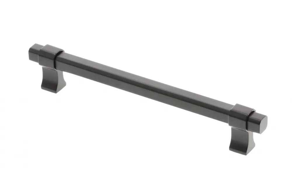 Handla nu Möbelhandtag GTV IMPERIAL, C=160 mm, L=194 mm, ZnAl, matt svart - Uppsättning av 4