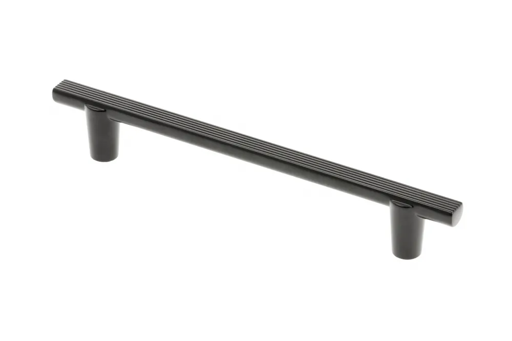 Snabb leverans Möbelhandtag GTV RAY, C=128 mm, L=168 mm, ZnAl, svart matt - Uppsättning av 5