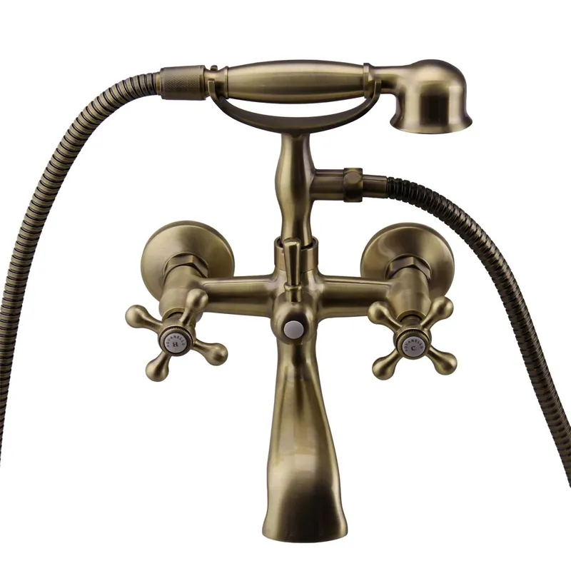 Aquanello Heritage Ascot Klassisk badkran med stjärnknappar i brons inklusive handdusch BN-3002-HA Köp nu