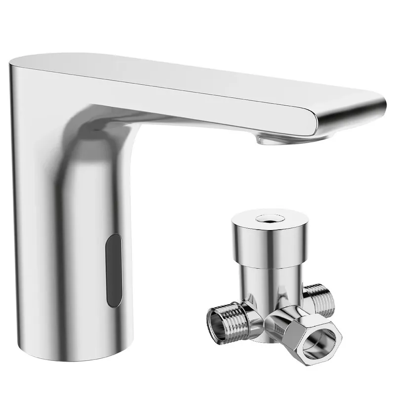 Aquadesign Sensor kran elektronisk tvättställsblandare med batteri- eller nätanslutning krom 1208958163 Rabatt
