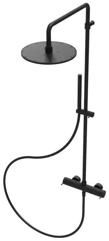 Beställ idag Waterevolution Flow duschkombination med regndusch matt svart 250 mm T141N25PR