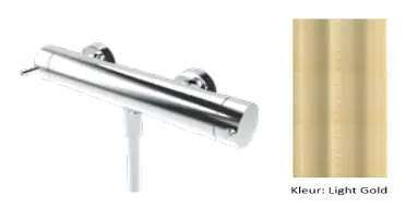 Waterevolution Flow duschtermostat med duschset PVD ljusguld T140TNWGE Begränsat antal