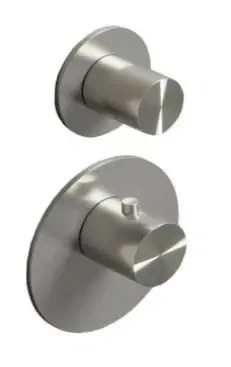 SB 316 AESTHETICS Rund Inbyggnadstermostatblandare med 2 utgångar / stopp- och omkastarventil helt i rostfritt stål 1208954901 Köp nu
