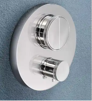 Begränsat antal SB Push Round Inbyggnadstermostatblandare med tryckknappsomkastare och volymreglage krom 1208955056