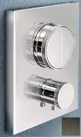 Extra rabatt SB Push Square Inbyggd termostatblandare med tryckknappsomkastare och volymkontroll PVD gun metal 1208955131