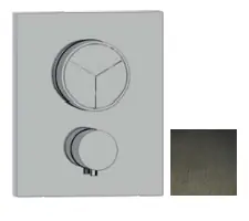 Sista chansen SB Push Square Inbyggd termostatkran med tryckknapp 3-vägs omkastare och volymkontroll PVD gun metal 1208955138