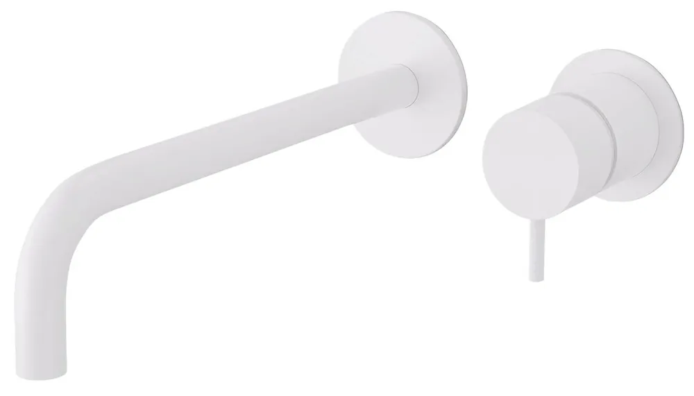 Waterevolution Flow inbyggd tvättställsblandare matt vit med utlopp 21 cm T116BBR-21 Endast idag
