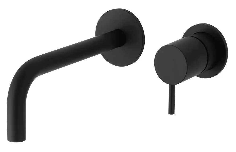 Beställ idag Waterevolution Flow Inbyggd tvättställsblandare i matt svart med 15 cm långt utlopp T116BPR-15