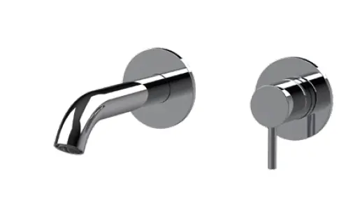 SB Round inbyggd tvättställsblandare krom 132mm Populärt val