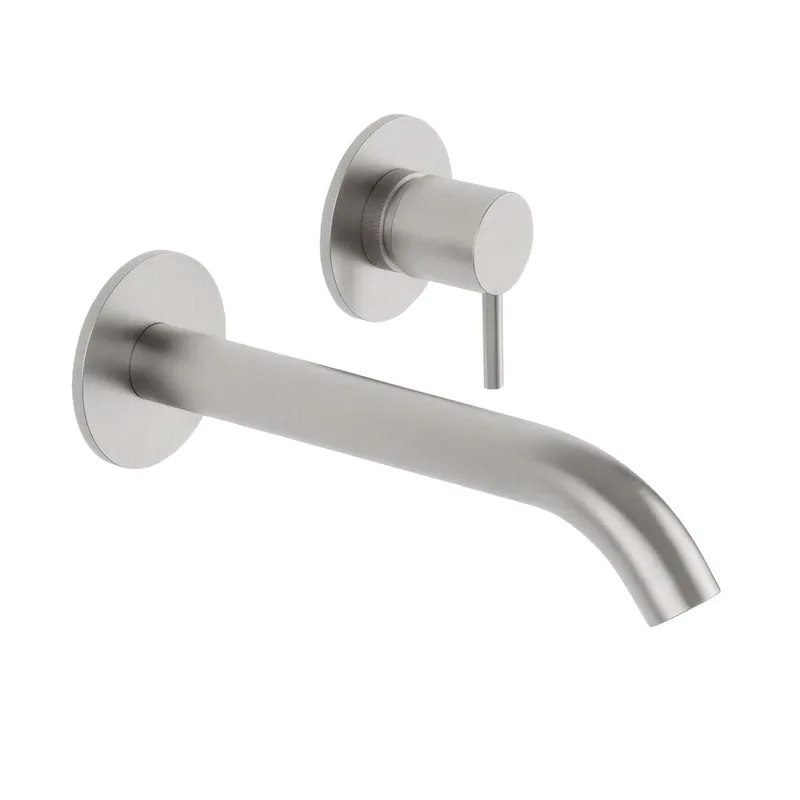 Erbjudandepris SB Round infälld tvättställsblandare borstad nickel 162 mm
