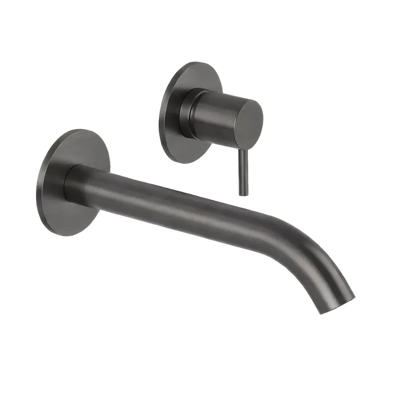 SB Round infälld tvättställsblandare i gun metal PVD 162mm Premium