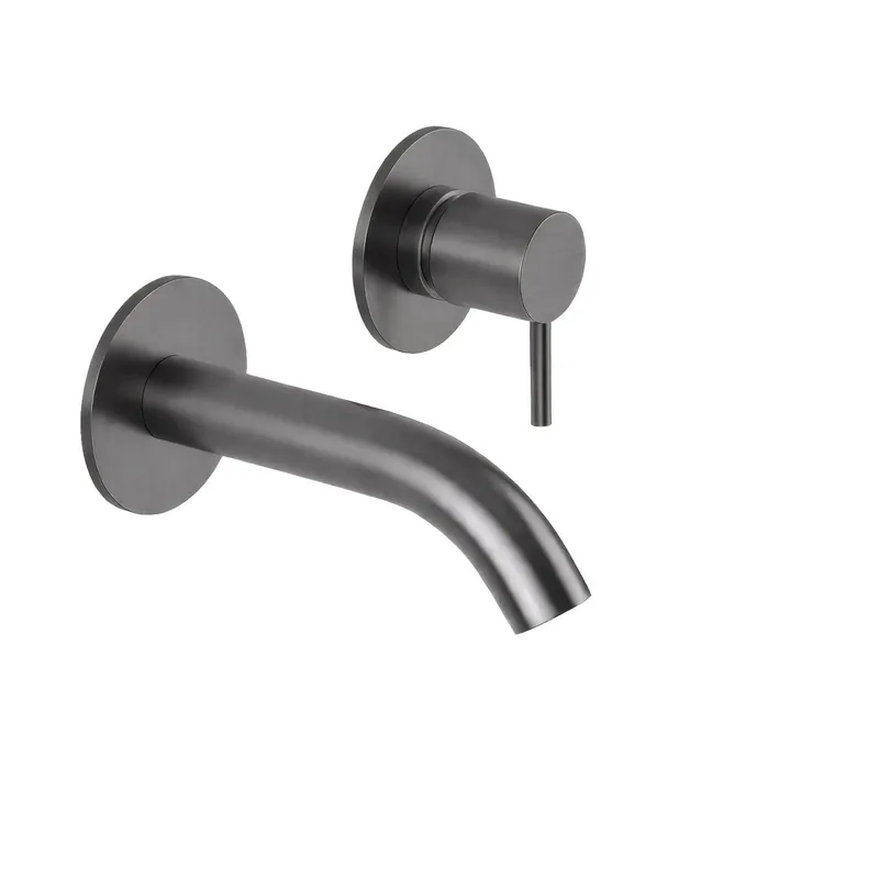 Expressleverans SB Round 316 inbyggd tvättställsblandare Gun Metal PVD 102mm