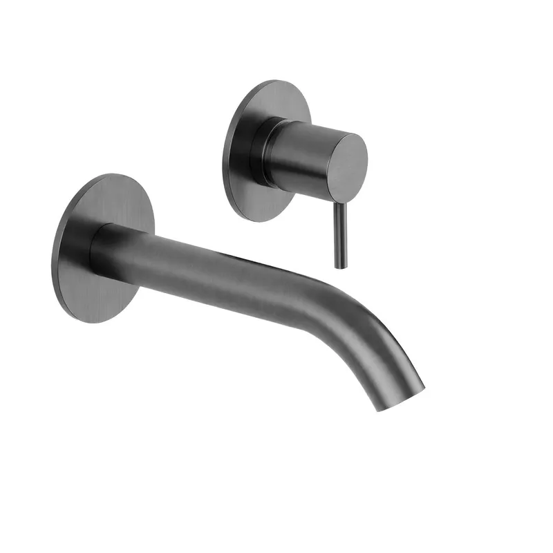 SB Round 316 inbyggd tvättställsblandare Gun Metal PVD 132mm Snabb frakt