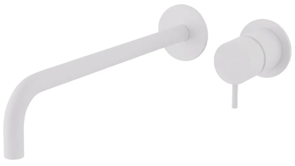 Waterevolution Flow inbyggd tvättställsblandare matt vit med utlopp 25 cm T116BBR-25 Begränsat erbjudande