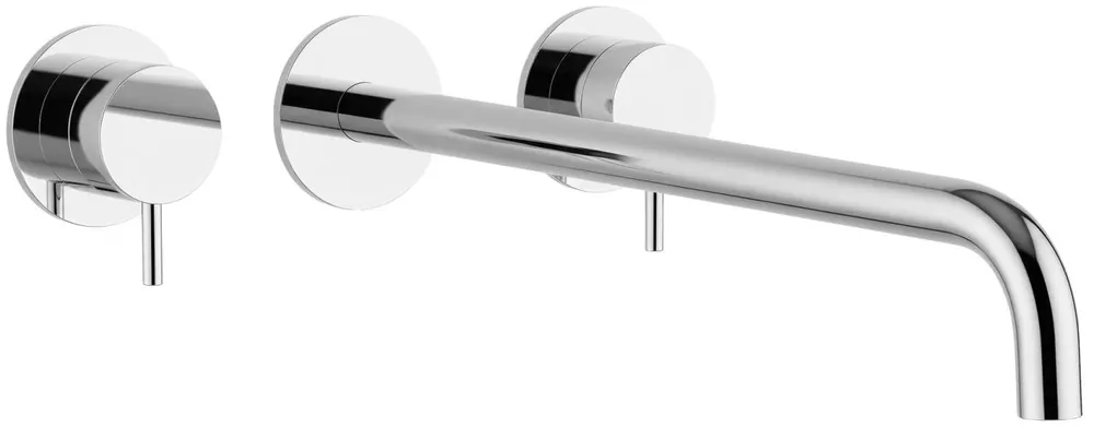 Waterevolution Flow 3-håls infälld tvättställsblandare krom med utlopp 25 cm T1163F01-25 Snabb frakt