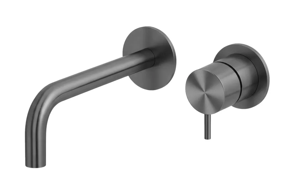 Waterevolution Flow Inbyggd tvättställsblandare i PVD-beläggning i gun metal med 15 cm utlopp T116BGME-15 Erbjudande