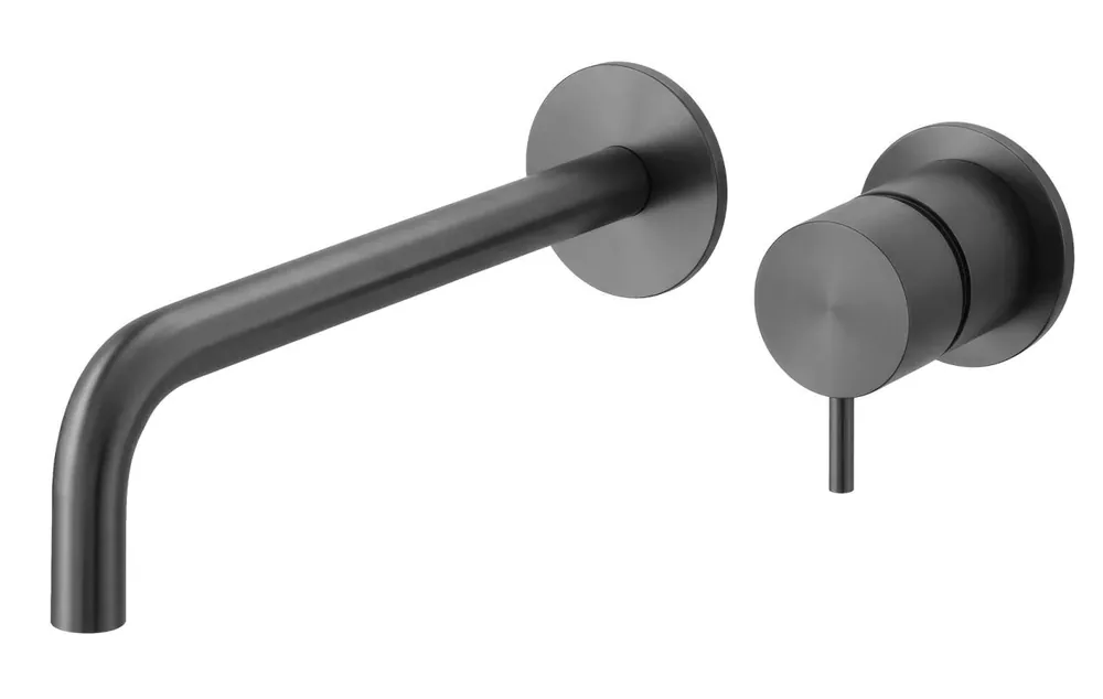 Waterevolution Flow Inbyggd tvättställsblandare i PVD-beläggning i gun metal med 21 cm långt utlopp T116BGME-21 Lågt pris