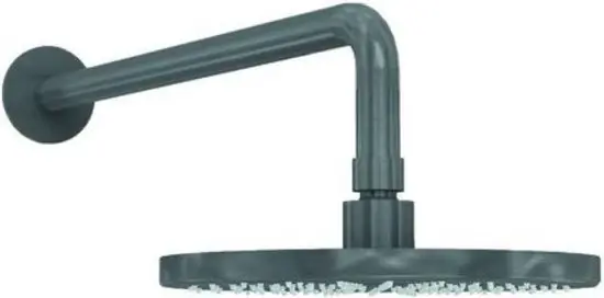 Waterevolution Flow huvuddusch 200 mm med vägganslutning Gun Metal T1641GME Begränsat erbjudande