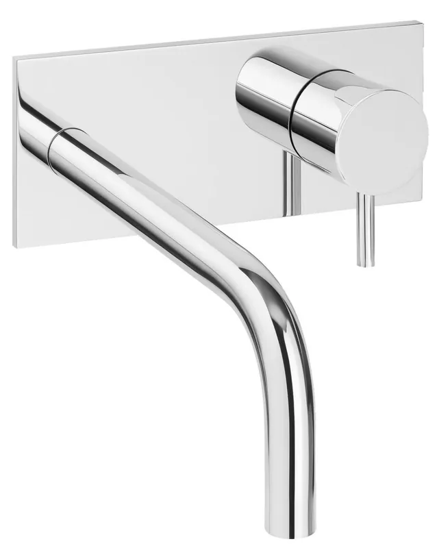 Waterevolution Flow inbyggd tvättställsblandare med täckplatta krom med 15 cm utloppspip T1161B01-15 Sänkt pris
