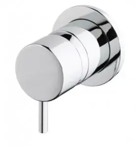 Waterrevolution Flow inbyggd 3-vägs omkastare rund rosett krom T1483S01 Trygg betalning