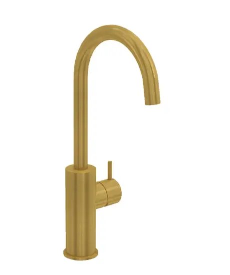 Handla nu Waterevolution Flow handfatskran hög modell borstad mässing T1121FULE