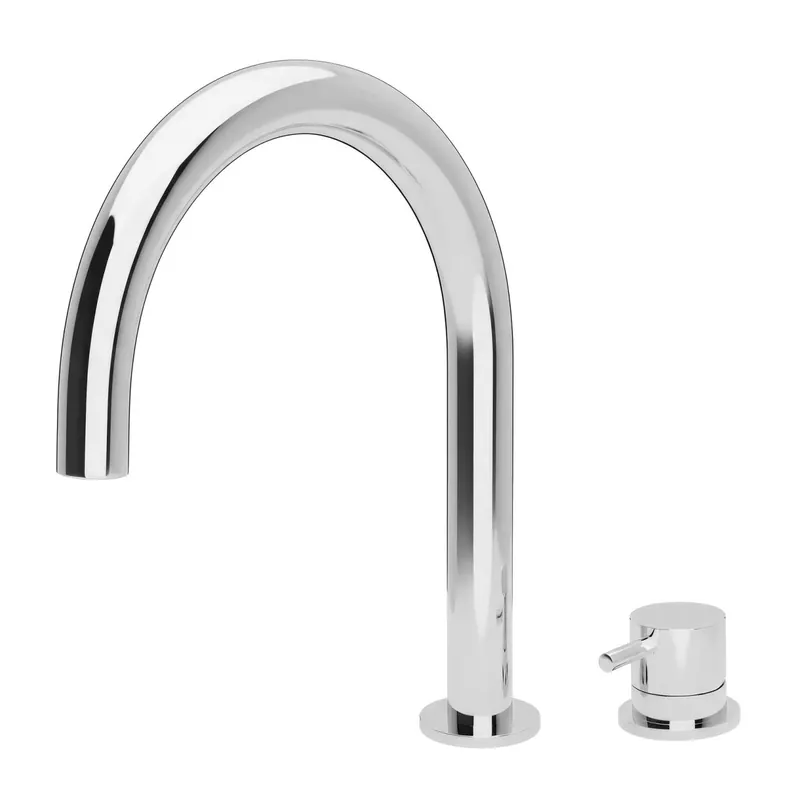 Köp nu Waterevolution Flow 2-håls tvättställsblandare krom med låg U 113mm pip T1121U01