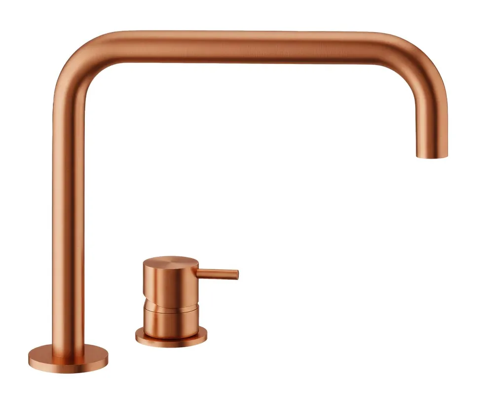 Waterevolution Flow 2-håls tvättställsblandare PVD Borstad Koppar T112HCPE Utförsäljning