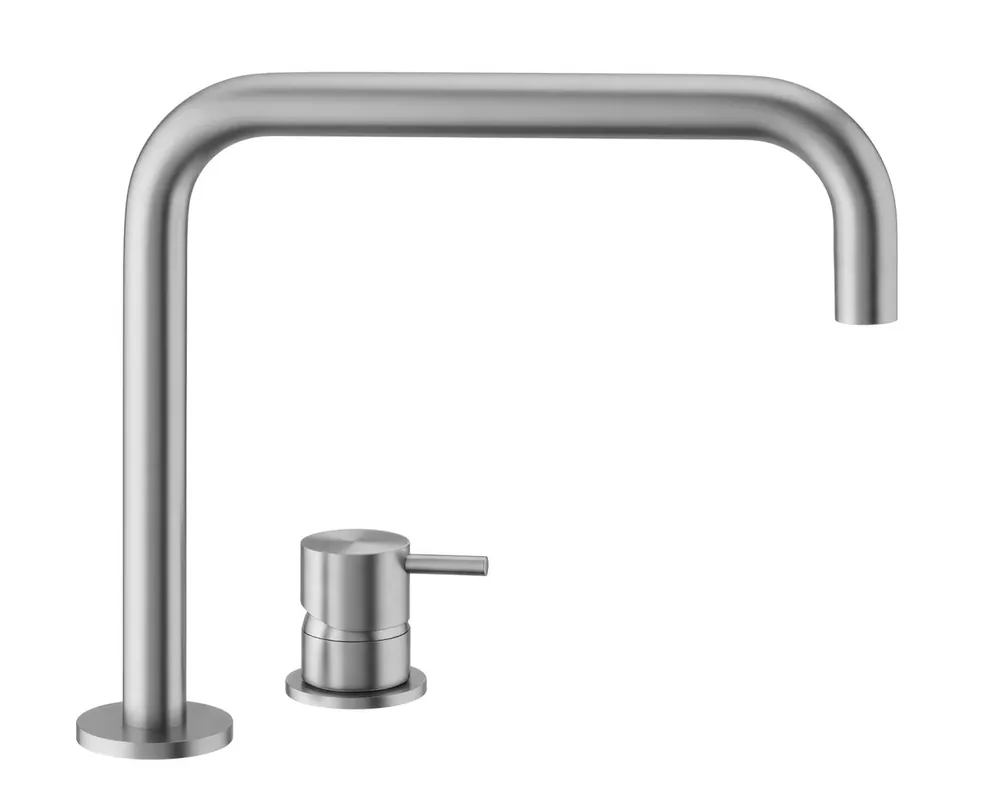 Waterevolution Flow 2-håls tvättställsblandare rostfritt stål T112HIE Begränsat erbjudande