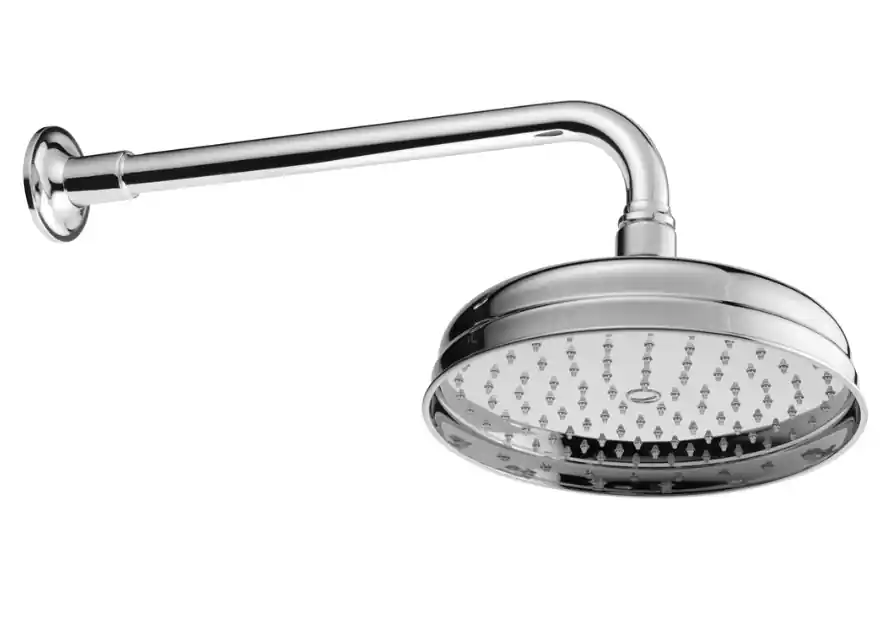 Nostalgisk duschhuvud 20 cm med anti-kalk och duscharm krom Lägg i varukorgen