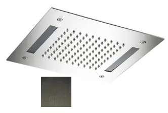 SB Easy Inbyggd Regndusch 30x30cm PVD Gun Metal med belysning 1208955443 Outlet