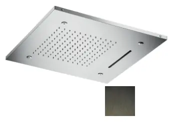 SB Chromoterapi inbyggd regndusch med 3 stråltyper 50x50 cm PVD Gun Metal 1208955449 Begränsat antal
