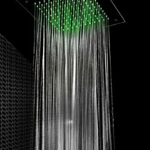 SB Square Chromotherapy Regndusch inbyggd Matt Svart 1208955463 Snabb frakt