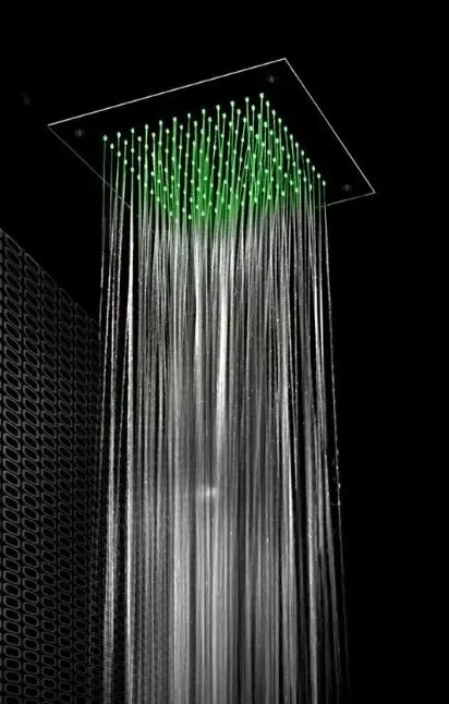 SB Square Chromotherapy Regndusch inbyggd Matt Svart 1208955463 Snabb frakt