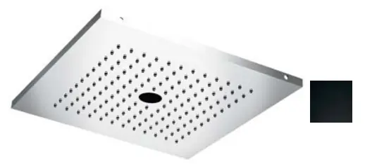 Nyhet SB Regndusch med twiststråle 38 cm fyrkantig Matt Svart 1208955628