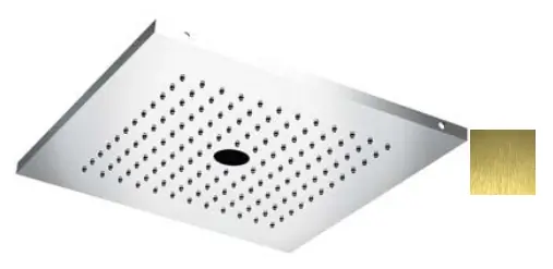 Nyhet SB Regndusch med twiststråle 38 cm fyrkantig PVD Guld 1208955632