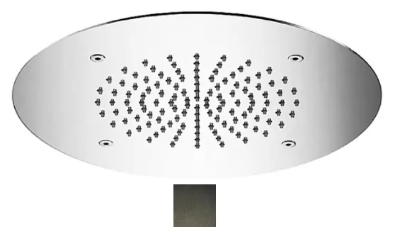 SB Round Temptation Inbyggnadsregndusch PVD Gun Metal 1208955785 Kundfavorit