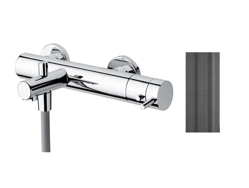 Trygg betalning Waterevolution Flow badtermostaat met handdoucheset PVD Gun Metal T130TGME