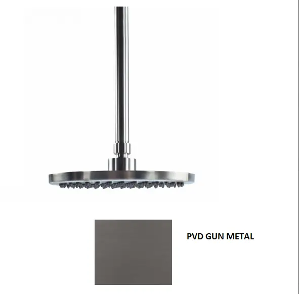 Erbjudandepris Waterevolution Flow huvuddusch 250 mm med takanslutning PVD Gun Metal T164225GME