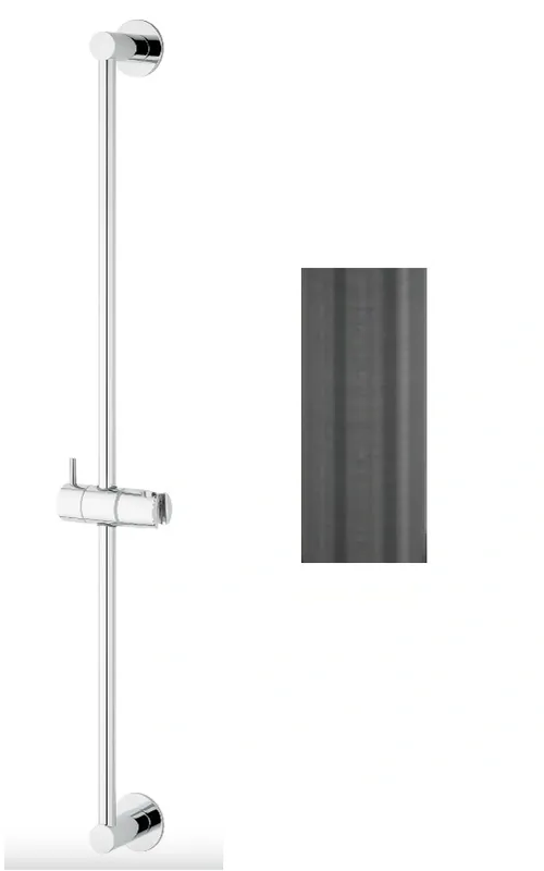 Köp nu Waterevolution Flow glidstång 800mm PVD Gun Metal T1660GME