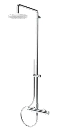 Expressleverans Waterevolution Flow duschset med regndusch PVD Gun Metal T141NGME