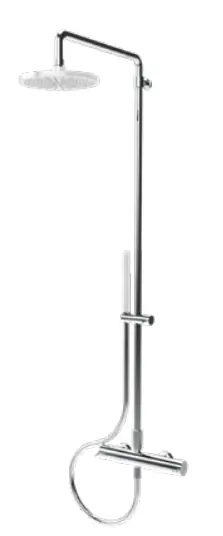 Waterevolution Flow termostatisk duschkombination med regndusch matt vit 200mm rund T141TNRBR Billigare