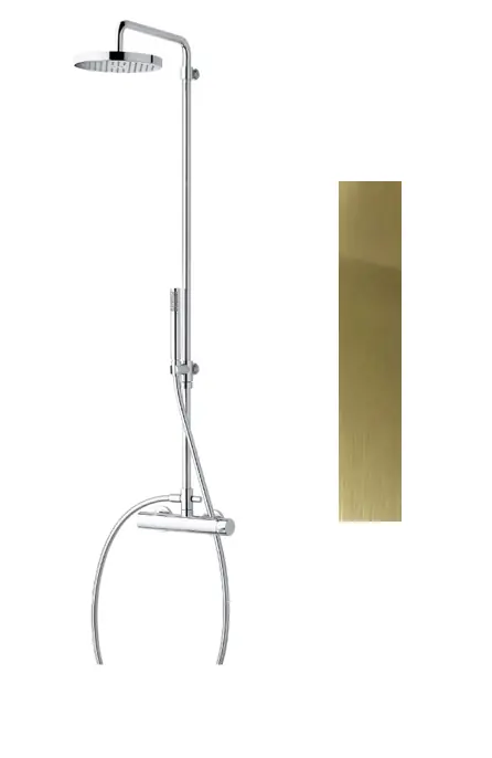Lägg i varukorgen Waterevolution Flow duschkombination med termostat och takdusch PVD guld White Gold T141TWGE