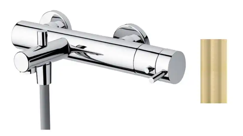 Waterevolution Flow badtermostat med handduschset PVD Ljus guld T130TWGE Erbjudandepris