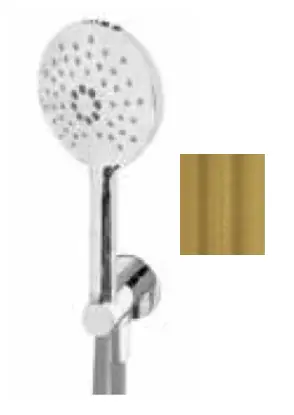 Rea Waterevolution Flow rund handduschset komplett med vägganslutning mässing - 3 lägen - T1621RLE