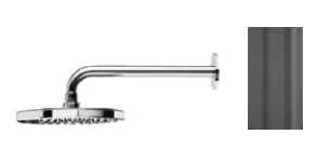I lager Waterevolution Flow takdusch 250 mm med vägganslutning PVD Gun Metal T164125GME